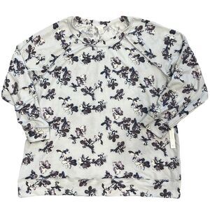 Caslon Floral Purple Pullover Sweater XXL